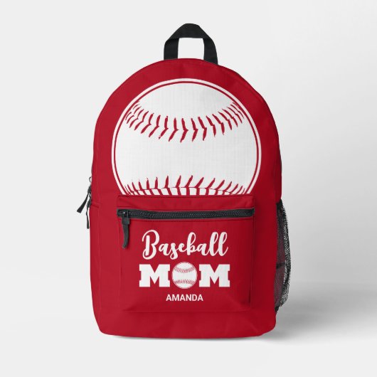 Sac À Dos Imprimé Fête des mères de la maman de baseball personnalis (Recto)