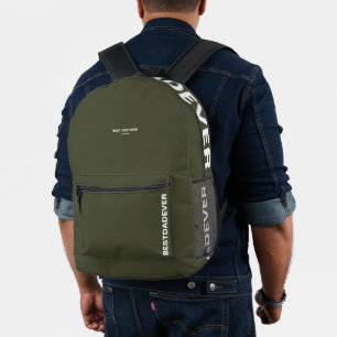 Sac À Dos Imprimé Fête des pères cool de Daughter Army Green