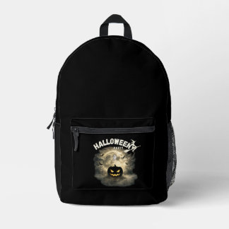 Sac À Dos Imprimé Fête d'Halloween Lune Citrouille Fantôme Vintage