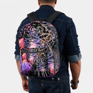 Sac À Dos Imprimé Feu d'artifice Afficher Fête Patriotique