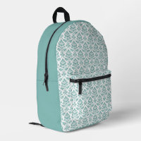 Feuille Damask Motif Turquoise