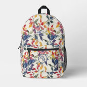 Sac À Dos Imprimé Feuilles aquarelle (Recto)