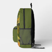 Sac À Dos Imprimé Feuilles d'automne Abstraites Or vert (Droite)