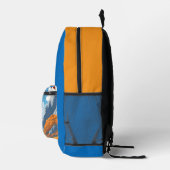 Sac À Dos Imprimé Feuilles d'automne bleu-orange (Droite)