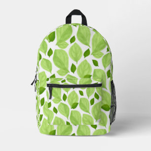 Sac À Dos Imprimé Feuilles de Basil vert main dessinée Motif