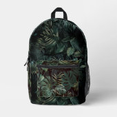 Sac À Dos Imprimé Feuilles de Forêt Tropicale Humide (Recto)