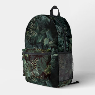 Sac À Dos Imprimé Feuilles de Forêt Tropicale Humide