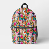 Sac À Dos Imprimé Feuilles de perroquets et palmiers (Recto)