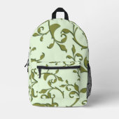 Sac À Dos Imprimé Feuilles d'olive défilantes (Recto)