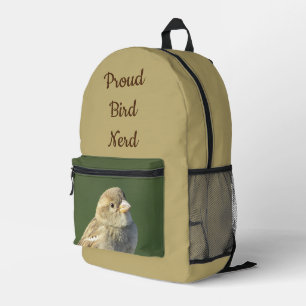 Sac À Dos Imprimé Fier Oiseau Nerd Bruant Photo Oiseau Oiseau