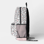 Sac À Dos Imprimé Fille Empreinte de léopard rose personnalisé (Droite)