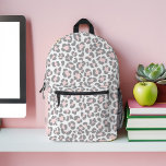 Sac À Dos Imprimé Fille Empreinte de léopard rose personnalisé<br><div class="desc">Un design personnalisé amusant avec un empreinte de léopard classique. Personnalisez-le avec un nom ou un texte de votre choix pour un design unique.</div>