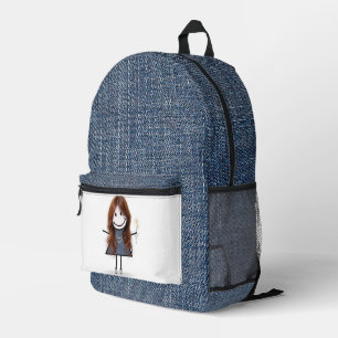 Sac À Dos Imprimé Fille en bâtonnets avec des marguerites et du deni