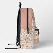 Sac À Dos Imprimé Fille Florale rose clair Super rétro (Gauche)
