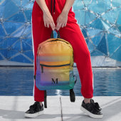 Sac À Dos Imprimé Fille Monogramme Délice rose arc-en-ciel rayures P