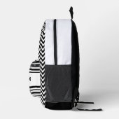 Sac À Dos Imprimé Fille noire et blanche (Droite)