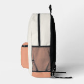 Sac À Dos Imprimé Fille Pêche Rose Cheval Monogramme Script (Droite)