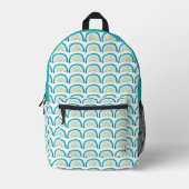 Sac À Dos Imprimé Filles arc-en-ciel turquoise (Recto)