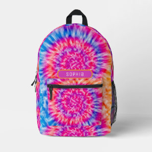 Sac À Dos Imprimé Filles cool girly rose bleu orange Tie Dye Adolesc
