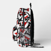 Sac À Dos Imprimé Filles garçons rouge noir volley couleurs de l'équ (Droite)