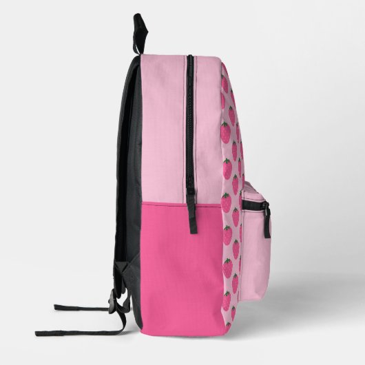 Sac À Dos Imprimé Filles roses customisées de fraises (Gauche)