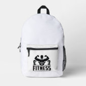 Sac À Dos Imprimé Fitness Motivation Graphic | Strong & Active Life (Recto)