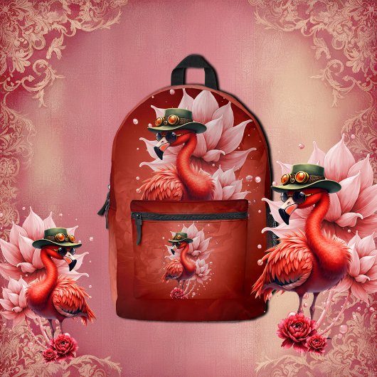Sac À Dos Imprimé Flamant rose Steampunk - Imaginaire Digital Artwor