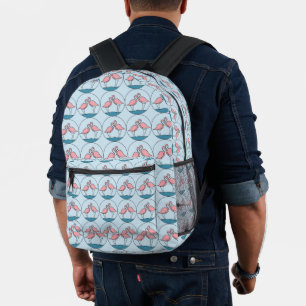 Sac À Dos Imprimé Flamant rose votre entreprise Logo Motif Bureau Éc