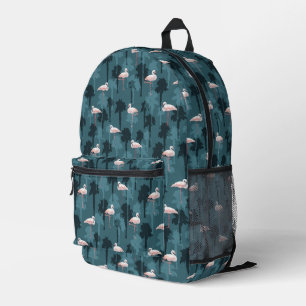 Sac À Dos Imprimé Flamants roses Pastel En Turquoise