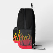 Sac À Dos Imprimé Flamme cool Initiale Élégante Brûlage incendie (Droite)