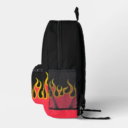 Sac À Dos Imprimé Flamme cool Initiale Élégante Brûlage incendie (Droite)