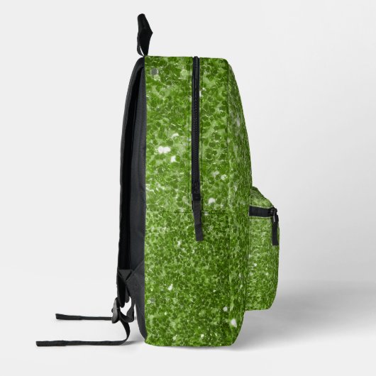 Sac À Dos Imprimé Flamme de parties scintillant vert clair (Gauche)