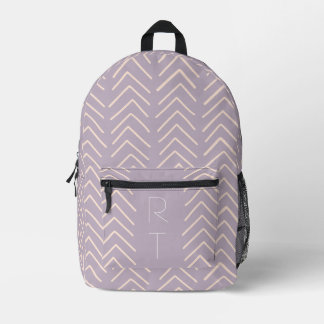 Sac À Dos Imprimé Flèches géométriques mignonnes pourpres Monogramme