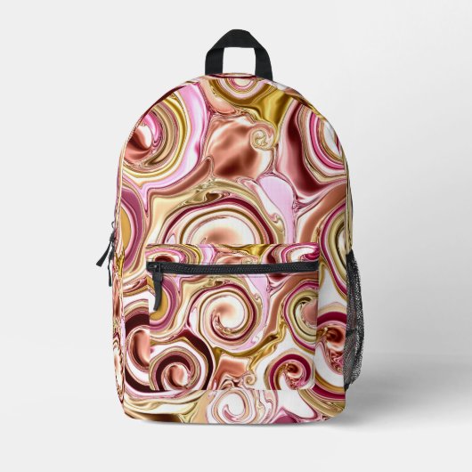 Sac À Dos Imprimé Flèches roses et or (Recto)