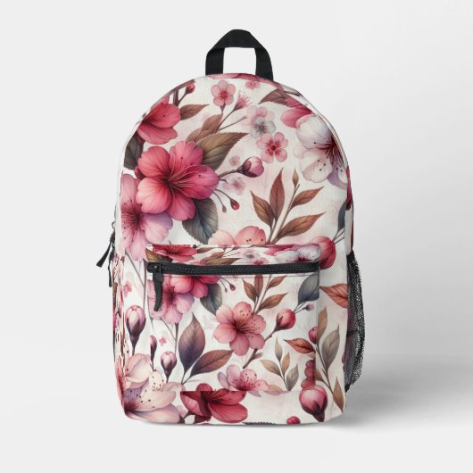 Sac À Dos Imprimé Fleur de Cerisier (Recto)