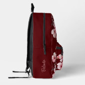 Sac À Dos Imprimé Fleur de cerisier rose Bourgogne (Gauche)