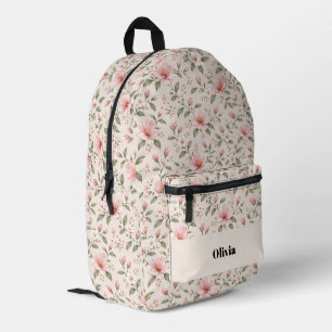 Sac À Dos Imprimé Fleur de cerisier rose pâle, motif floral sans cou