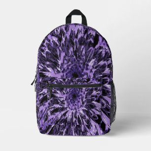 Sac À Dos Imprimé Fleur de dahlia noire et violette