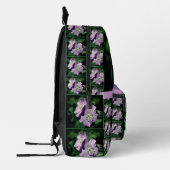 Sac À Dos Imprimé Fleur de géranium violet personnalisée (Gauche)