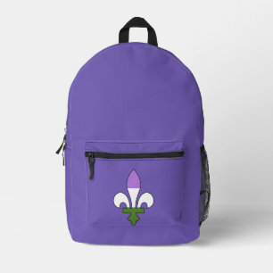 Sac À Dos Imprimé Fleur-de-lis de fierté genderqueer