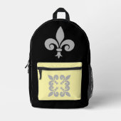 Sac À Dos Imprimé Fleur de Lys (Recto)