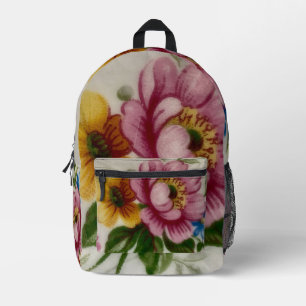 Sac À Dos Imprimé Fleur inspirée de la porcelaine