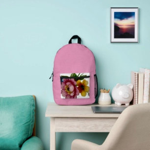 Sac À Dos Imprimé Fleur inspirée de la porcelaine