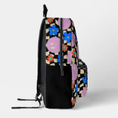 Sac À Dos Imprimé Fleur Retro Happy Face Check (Gauche)