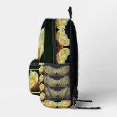 Sac À Dos Imprimé Fleur Rosebud Jaune Personnalisée (Droite)