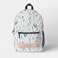 Fleur sauvage Floral Jardin Motif Blanc & Rose