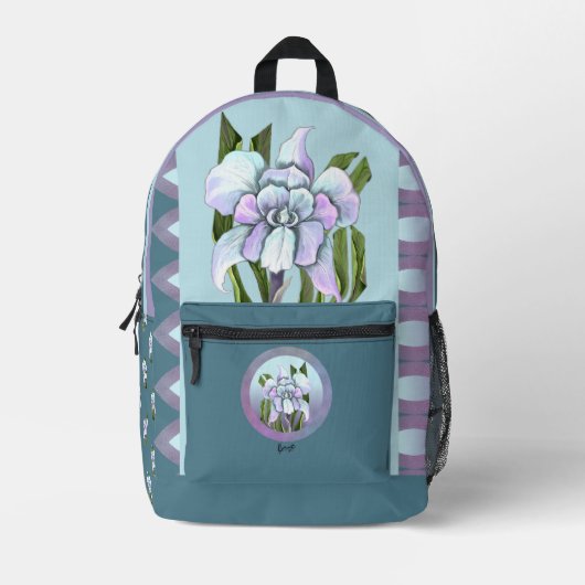 Sac À Dos Imprimé Fleur Smeraldo (Recto)