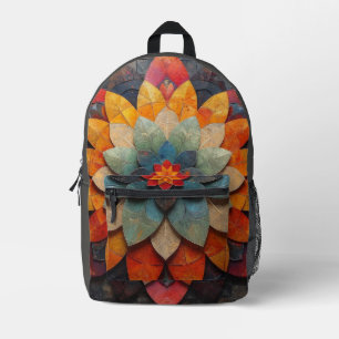 Sac À Dos Imprimé Fleur texturée Mandala Art