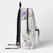 Sac À Dos Imprimé Fleur violet vert (Gauche)