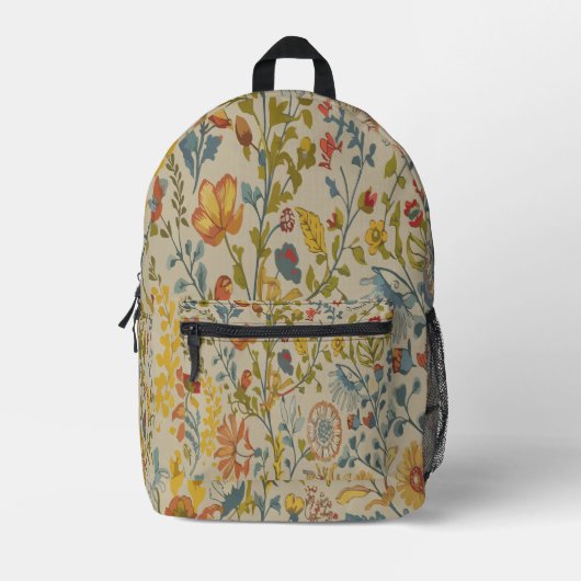 Sac À Dos Imprimé Fleurs (Recto)